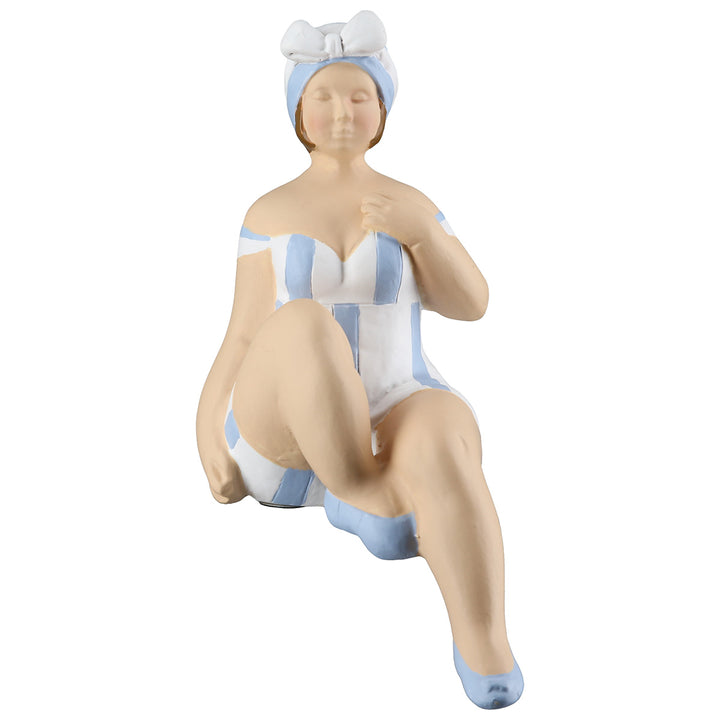 Kantensitzerfigur Badenixe Becky – maritime Dekofigur im 2er Set