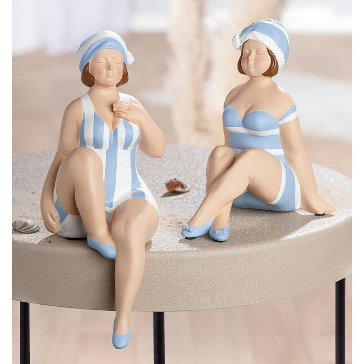Figur Badenixe Becky – maritime Dekofigur im 2er Set