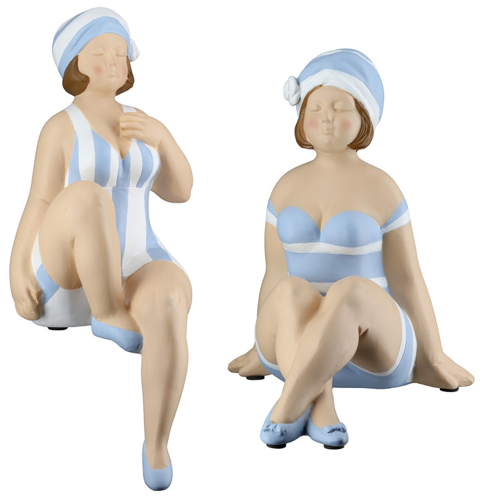 Figur Badenixe Becky – maritime Dekofigur im 2er Set