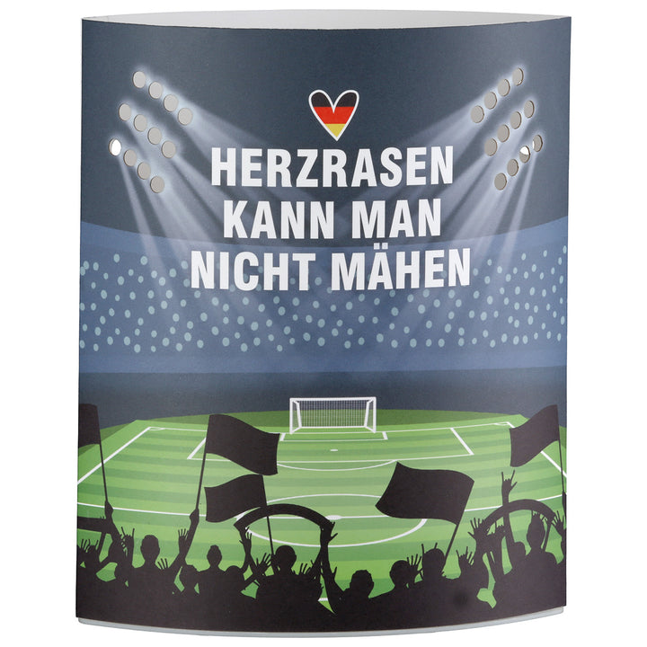 LED Dekoleuchte Ellipse „Herzrasen“ – dekorative Fußball Leuchte