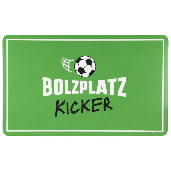 Frühstücksbrettchen Fußball „Bolzplatz Kicker“ – 4er Set Brettchen Grün