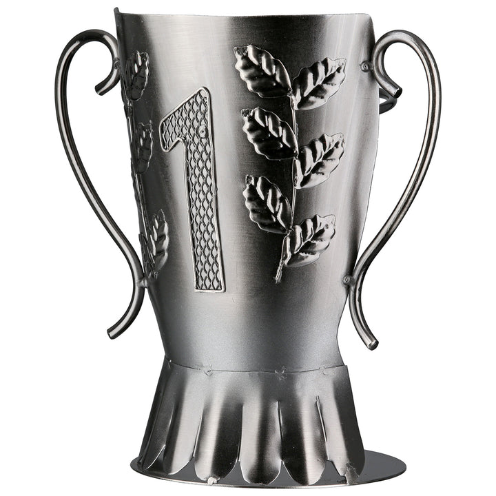 Flaschenhalter Pokal „Trophy“ – dekorativer Weinflaschenhalter aus Metall in Pokalform
