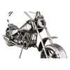 Flaschenhalter „Motorrad“ – silberfarben, aus Metall