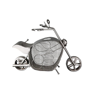 Flaschenhalter „Motorrad“ – mit Weinglashalterung, aus Metall
