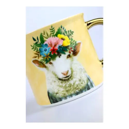 Frühstücksset Sweet Sheep – 2 teiliges Porzellan Geschirrset mit Schafmotiv