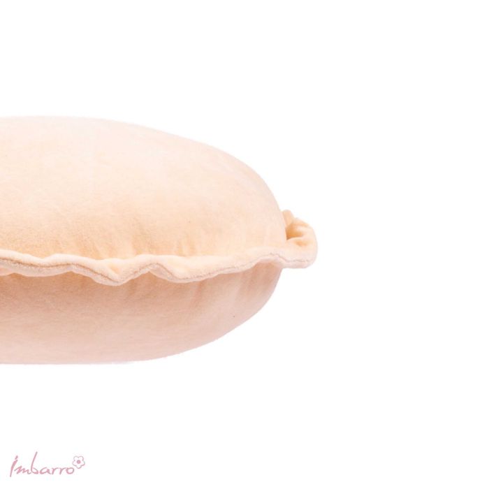 Kissen Round Ruffle Purple – rundes Samtkissen mit dekorativem Rüschenrand