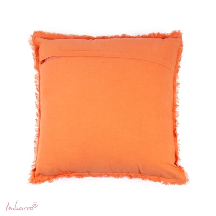 Kissen Coral Fish – dekoratives Baumwollkissen mit maritimem Fisch Design und Fransenrand