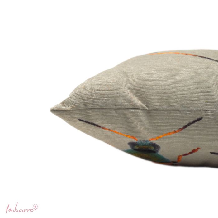 Kissen Beetle Art – dekoratives Baumwollkissen mit kunstvollem Käfermotiv
