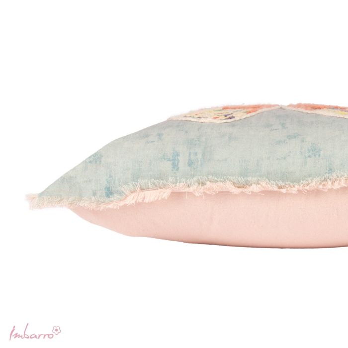 Kissen Serenity – romantisches Baumwollkissen mit besticktem Schmetterlingsmotiv
