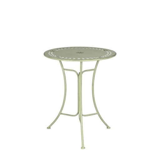 Gartentisch rund 59,5 cm – moderner Metalltisch aus Eisen in Hellgrün