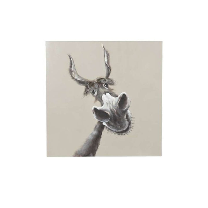 Bild Esel Art with Real Touch / Leinwandbild mit echtem Haareffekt