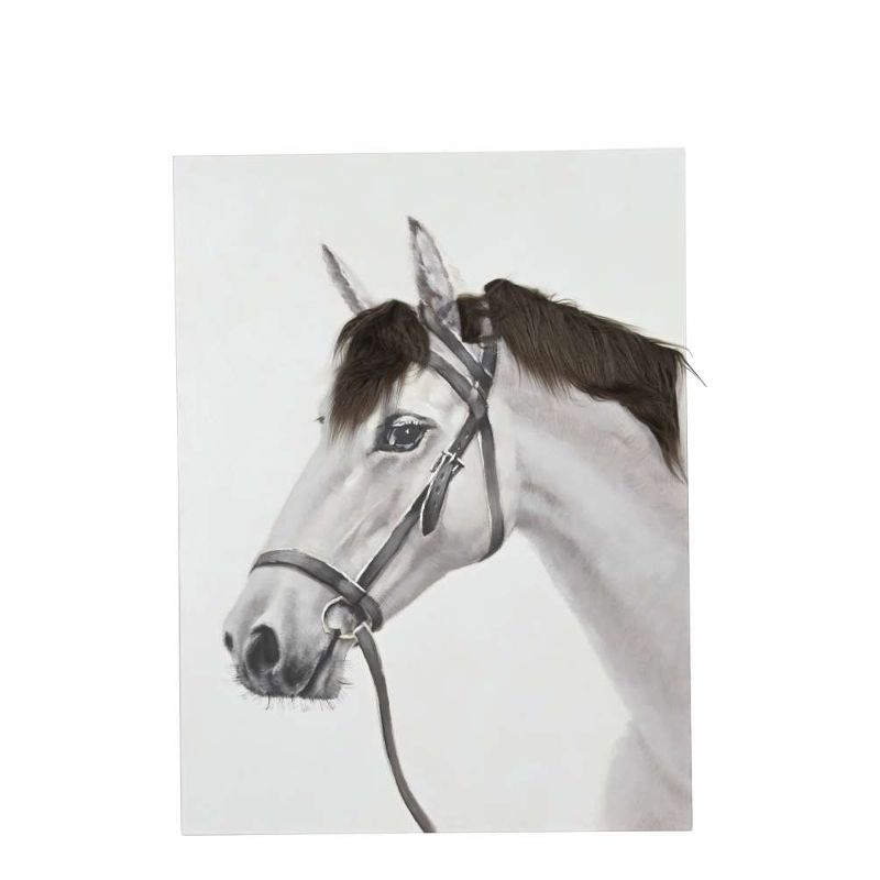 Bild Pferd Art with Real Touch / Leinwandbild mit echtem Haareffekt