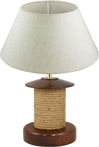 Lampe Tau – maritime Tischlampe aus Holz mit dekorativem Seil