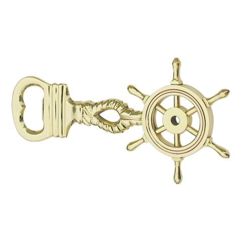 Flaschenöffner Steuerrad – maritimer Flaschenöffner aus Messing mit Kupferring