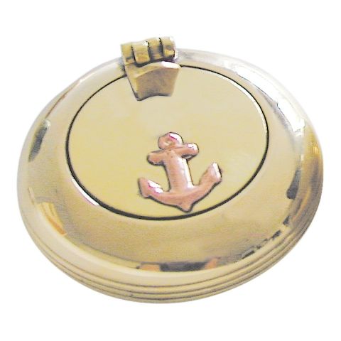 Klappaschenbecher Anker – maritimer Taschenaschenbecher aus Messing