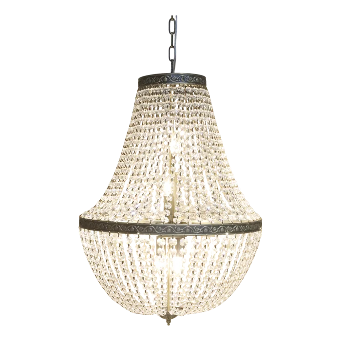 Versailles Kronleuchter – eleganter Kristall Kronleuchter in Antique Messing 55 cm
