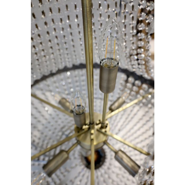Versailles Kronleuchter – eleganter Kristall Kronleuchter in Antique Messing 55 cm