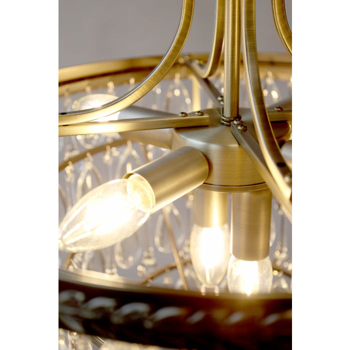 Versailles Kronleuchter – luxuriöser Kristall Kronleuchter in Antique Messing