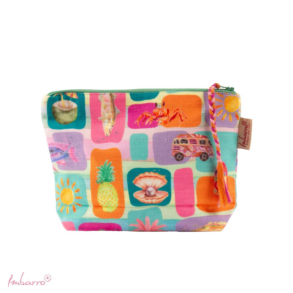 Kosmetiktasche Blossom – farbenfrohe Kosmetiktasche aus 100 Prozent Baumwolle in 9 einzigartigen Designs
