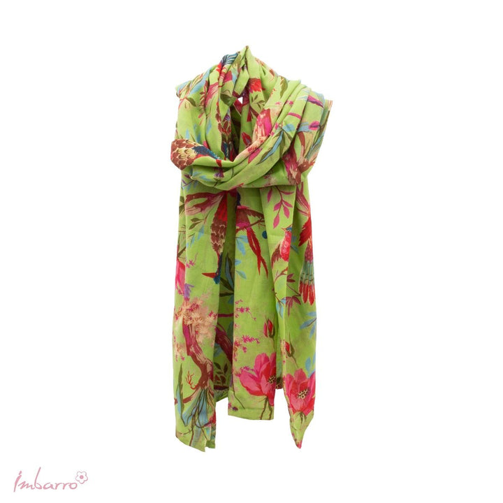 Schal Cotton Voile Apple – eleganter Baumwollschal im lebendigen Paradise Design
