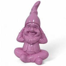 Zwerg nichts hören 25 cm – moderne Dekofigur aus Kunstharz in 6 Farben