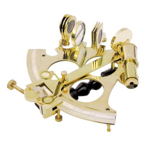 Sextant aus Messing ohne Microeinstellung, ca. 21 × 20 cm