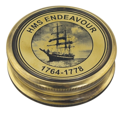 Kompass HMS Endeavour – dekorativer Messing Kompass im antiken Stil