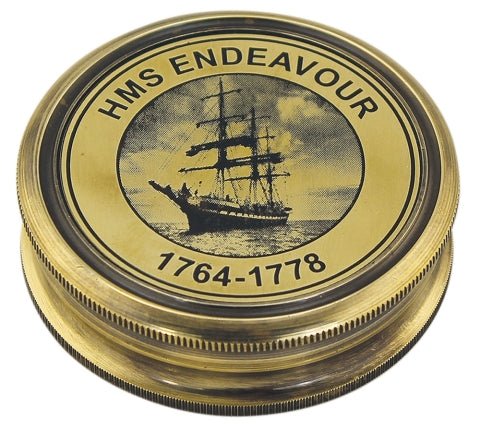 Kompass HMS Endeavour – dekorativer Messing Kompass im antiken Stil