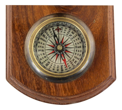 Stand Teleskop mit Kompass – maritimes Messing Instrument mit Leder im Vintage Stil