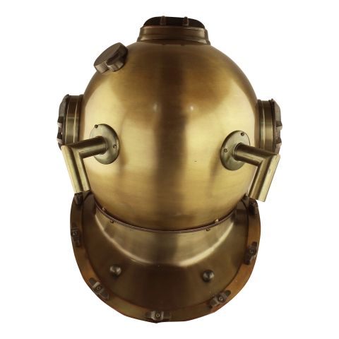Taucherhelm Vintage – dekoratives Highlight aus Eisen im Messing Antik Look