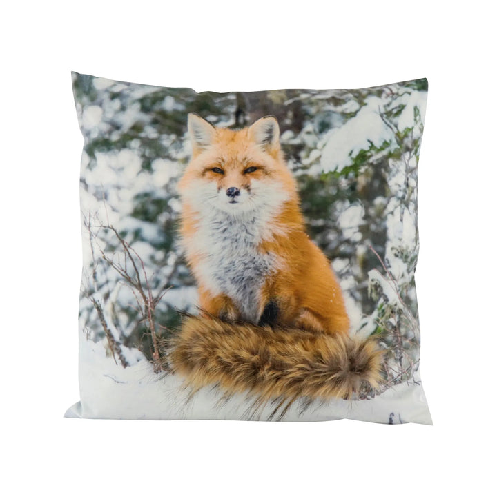 Kissenhülle Fuchs 45 x 45 cm mit winterlichem Tiermotiv