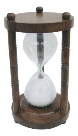 Sanduhr Holz Säulen Design – dekorative 30 Minuten Sanduhr im natürlichen Vintage Stil