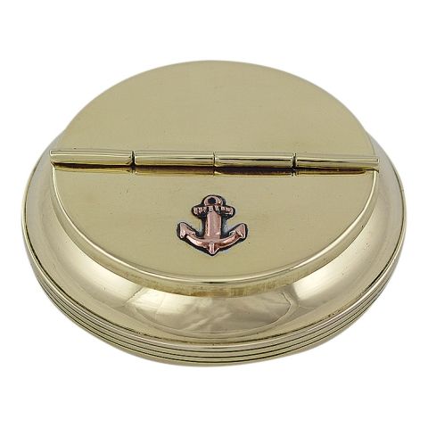 Aschenbecher Anker – maritimer Aschenbecher aus Messing Ø 8 cm