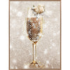 Diamant d`Art Collection Wandbild Louis Vuitton Sekt/Champagner Glas