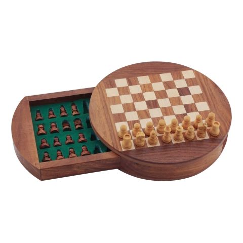 Schachspiel magnetisch – kompaktes Strategiespiel aus Holz mit praktischer Aufbewahrung