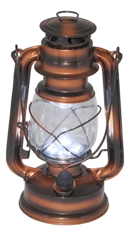 Sturmlaterne LED – batteriebetriebene Laterne in Bronzeoptik