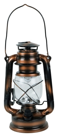 Sturmlaterne LED – batteriebetriebene Laterne in Bronzeoptik