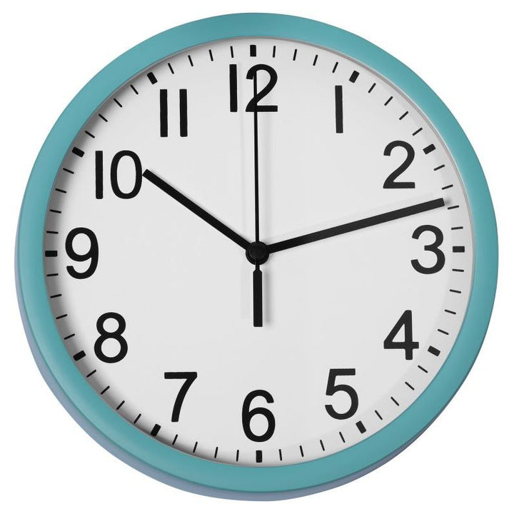 Wanduhr Türkis – kompakte Design Wanduhr in modernem Stil mit frischem Farbakzent