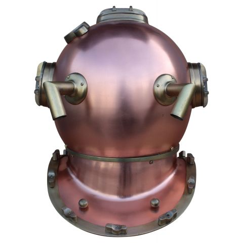 Taucherhelm Vintage Kupfer Messing – dekoratives Highlight aus Eisen im Antik Look