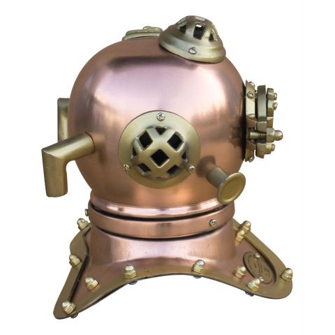 Taucherhelm Vintage mini Kupfer Messing – dekoratives Highlight aus Eisen im Antik Look