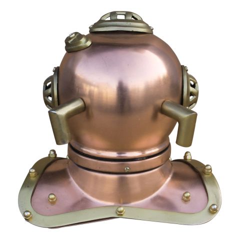 Taucherhelm Vintage mini Kupfer Messing – dekoratives Highlight aus Eisen im Antik Look
