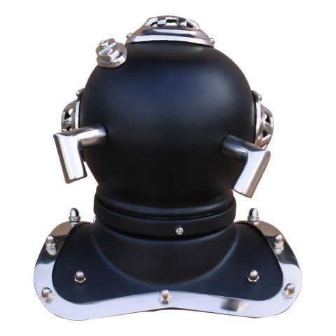 Taucherhelm Vintage mini Schwarz Nickel – dekoratives Highlight aus Eisen im Industrial Look