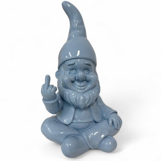 Zwerg Stinkefinger 22 cm – freche Dekofigur aus Kunstharz in 6 Farben