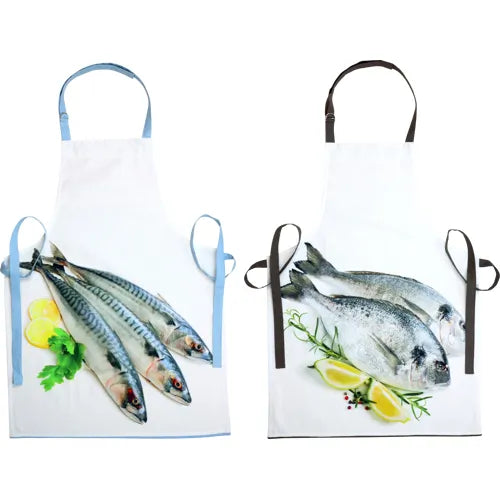 Schürzenset Fish – 2 teiliges Küchenset aus Baumwolle 60 × 85 cm