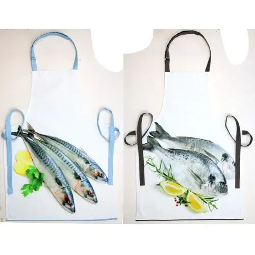 Schürzenset Fish – 2 teiliges Küchenset aus Baumwolle 60 × 85 cm