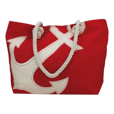 Shopping Tasche Anker – maritime Tragetasche aus Baumwolle in zwei Farbvarianten