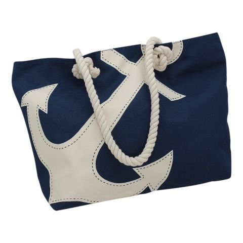 Shopping Tasche Anker – maritime Tragetasche aus Baumwolle in zwei Farbvarianten