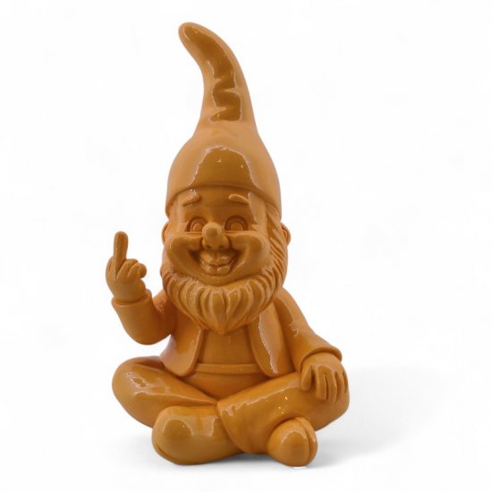 Zwerg Stinkefinger 22 cm – freche Dekofigur aus Kunstharz in 6 Farben