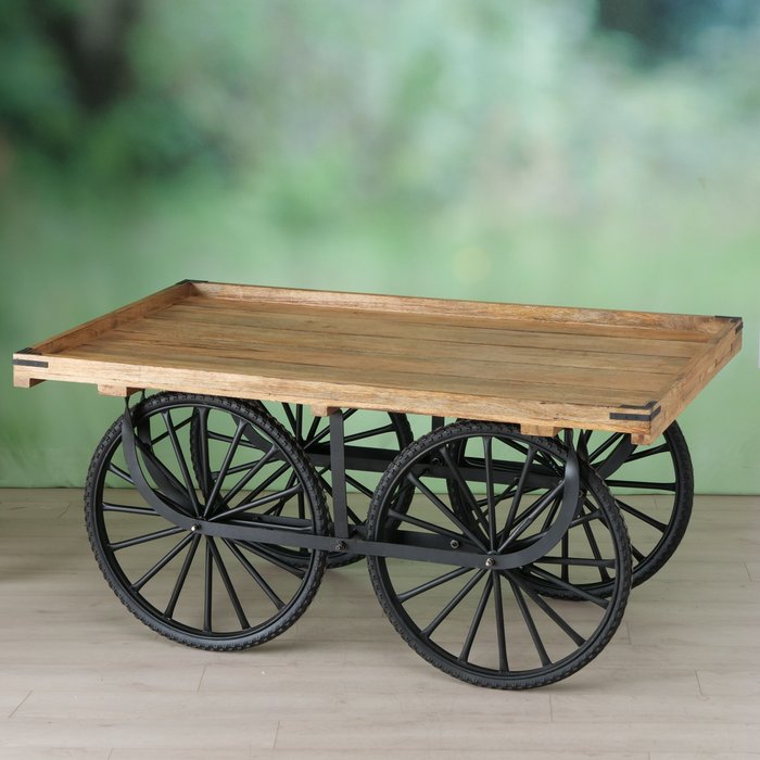Tisch Porter – Handgearbeiteter Esstisch aus Mangoholz und Eisen im Industrial Vintage Stil