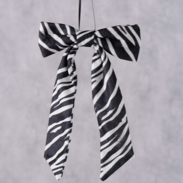 Dekoanhänger Animal Zebra Schleife, handgearbeitet, 24 cm breit